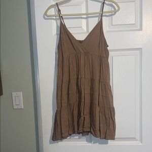 Aeropostale Brown Tiered Camisole Dress